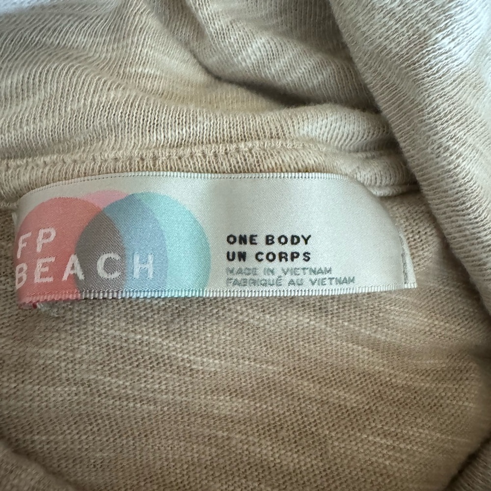 Free People Beach Beige Cocoon Cowl Neck Knit Sweater Tunic - Picture 13 of 15